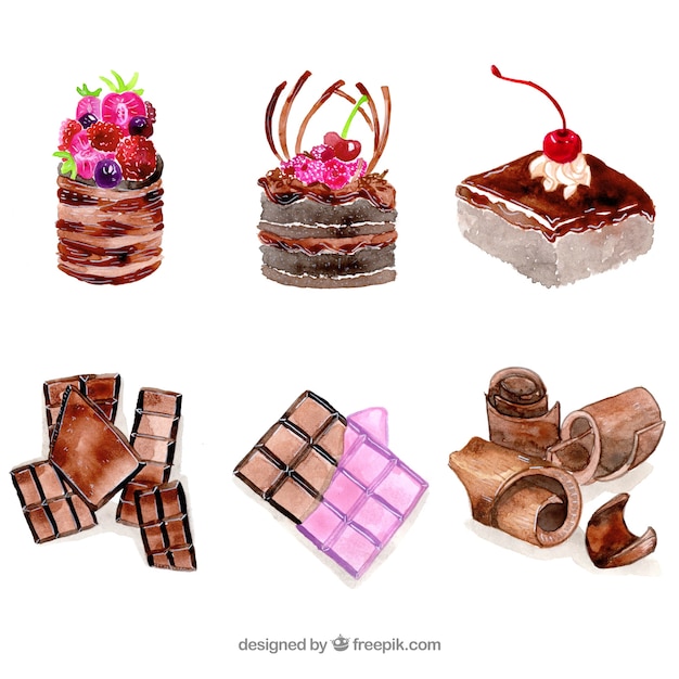 Collection De Barres De Chocolat Et De Desserts