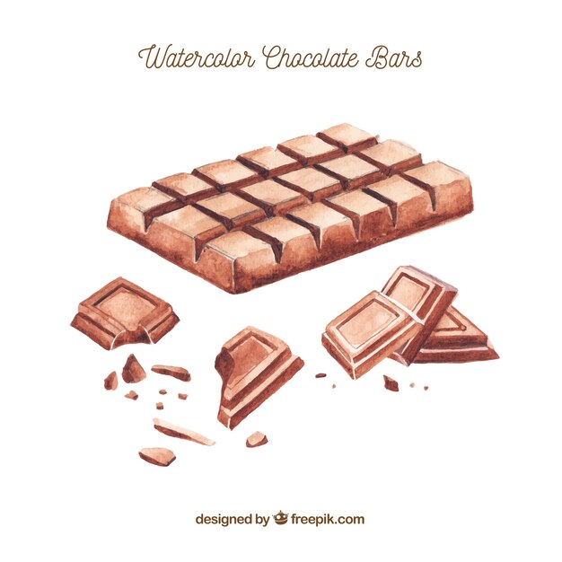 Collection de barres de chocolat