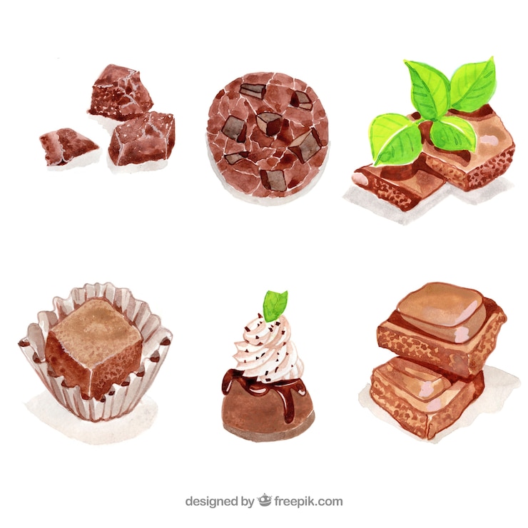 Vecteur gratuit collection de barres de chocolat