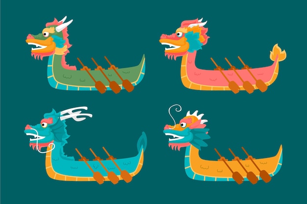 Collection De Bateaux-dragons