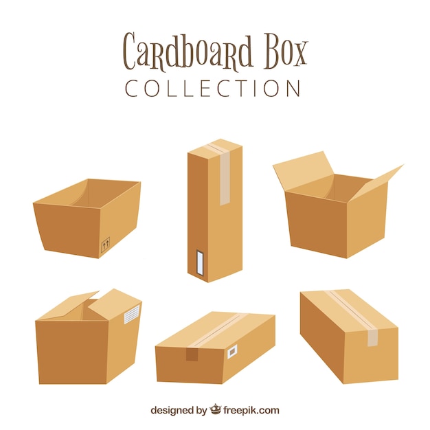 Collection de boîtes en carton à l&#39;expédition