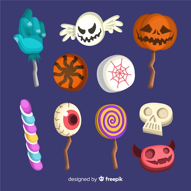Collection De Bonbons Halloween Plats