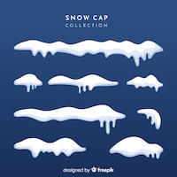 Vecteur gratuit collection de bonnet de neige