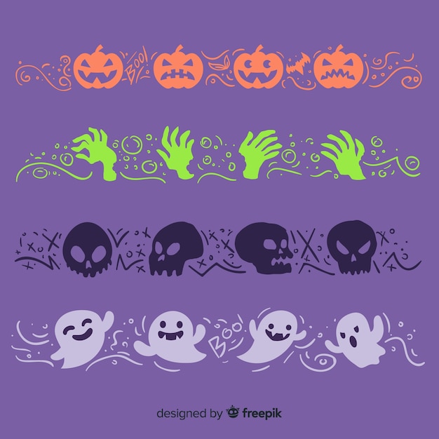 Collection De Bordure D'halloween