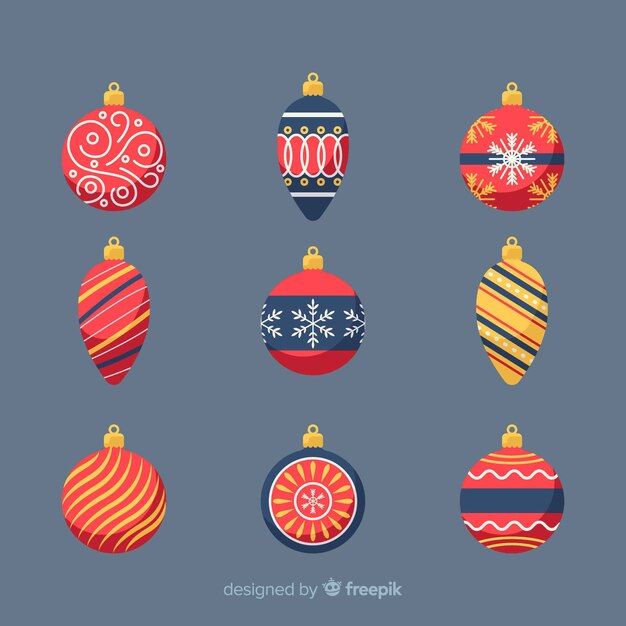 Collection de boules de noel vintage