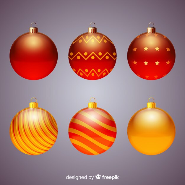 Collection de boules de noel