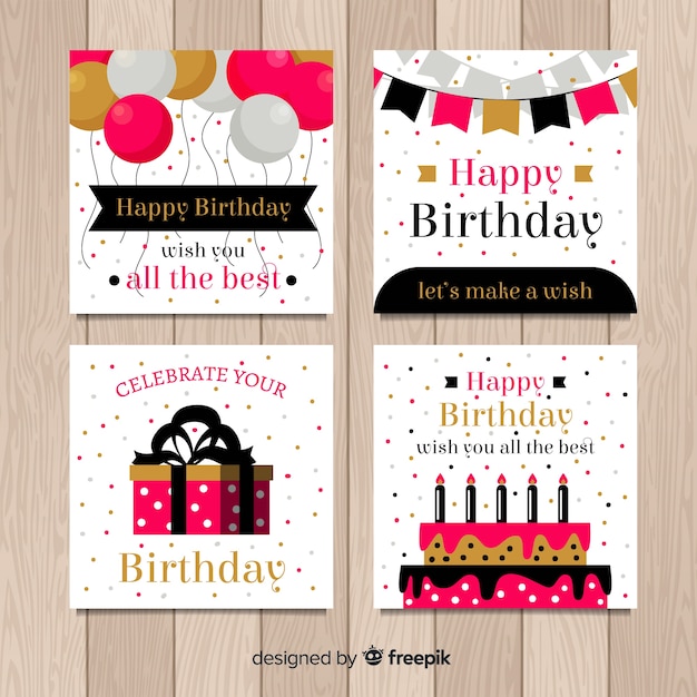 Collection De Cartes D'anniversaire