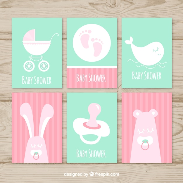 Collection De Cartes De Bébé Mignon