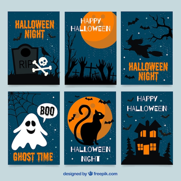 Collection De Cartes Halloween