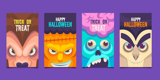 Collection De Cartes D'halloween