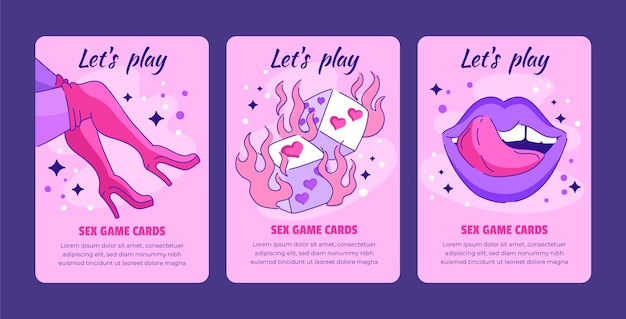 Collection de cartes de jouets sexuels