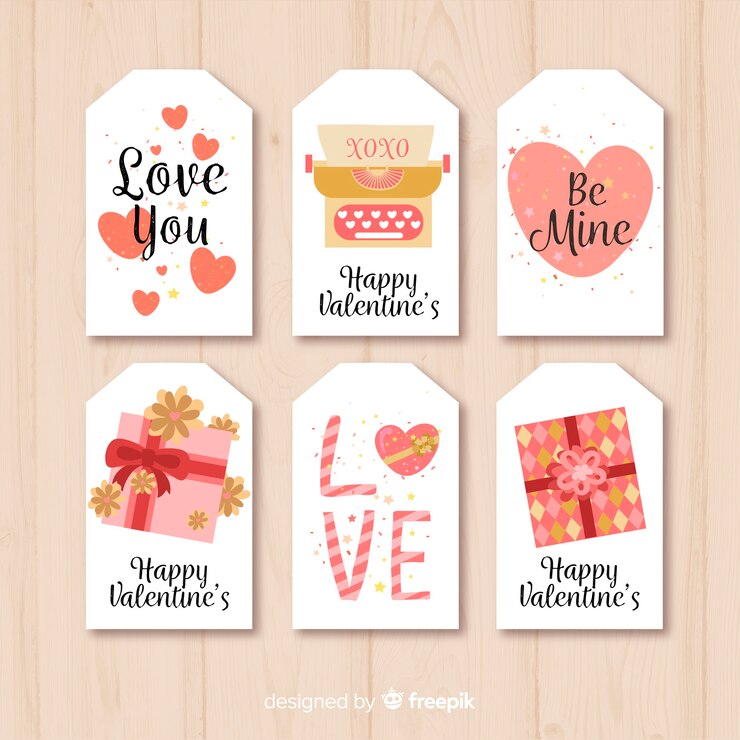 Vecteur gratuit collection de cartes de saint valentin