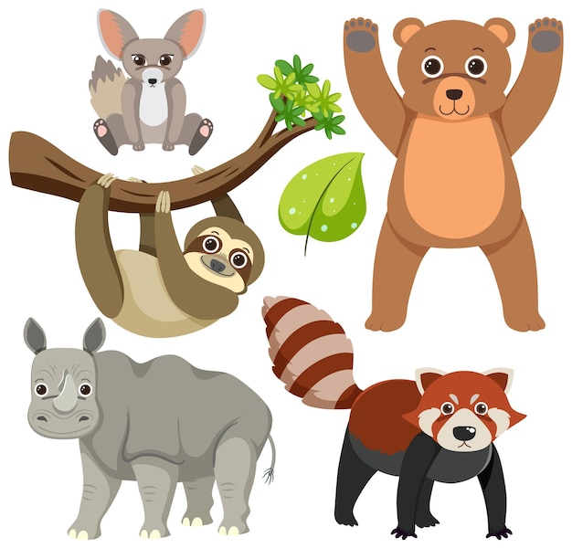 Collection Cartoon Animaux Sauvages