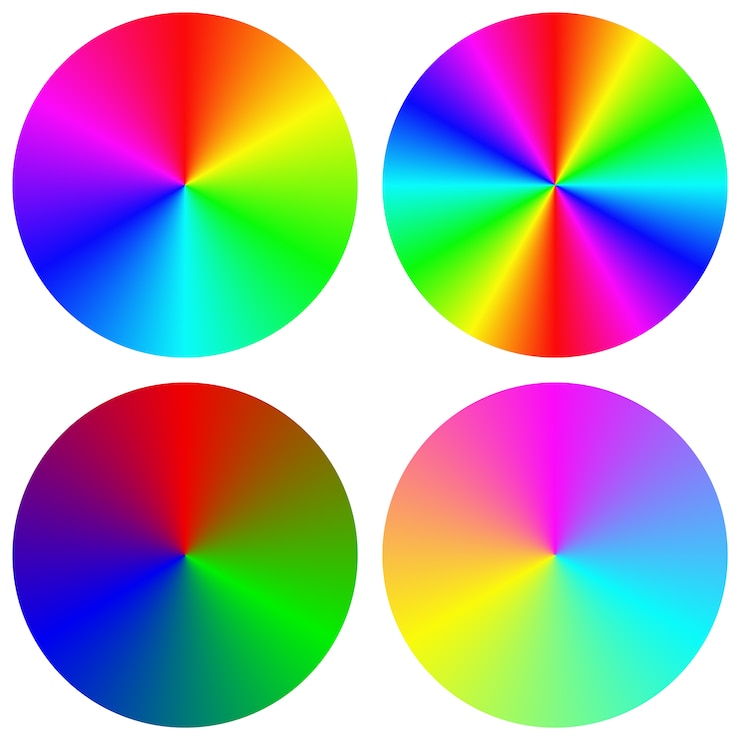 Vecteur gratuit collection cercles arc-en-ciel