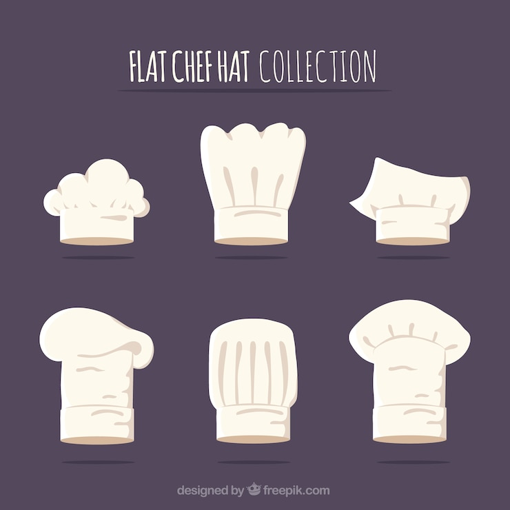Vecteur gratuit collection de chapeaux de chef