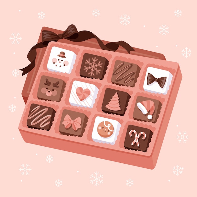 Collection De Chocolats De Noël Plats
