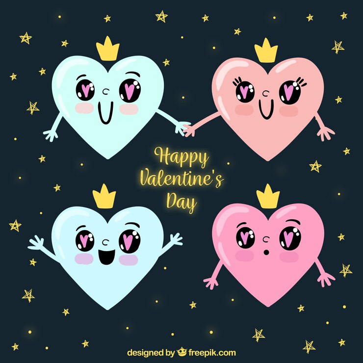 Vecteur gratuit collection de coeur dessiné à la main