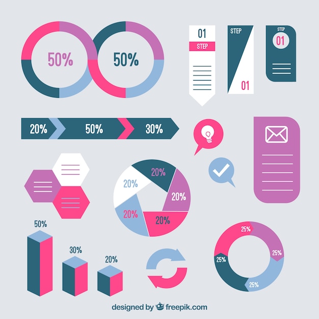 Collection Colorée D'éléments Infographiques