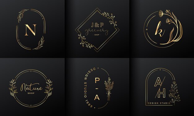 Collection De Design De Logo De Luxe Pour La Marque L Identite Coporate Vecteur Gratuite
