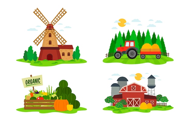 Collection De Concepts D'agriculture Biologique