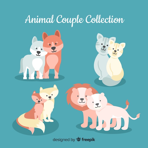 Collection De Couple D'animaux Valentine