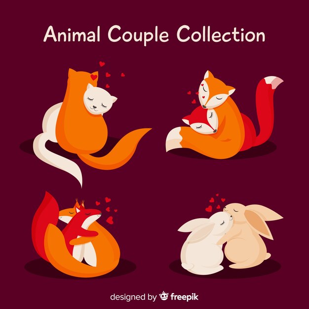 Collection De Couple D'animaux Valentine