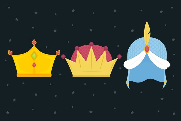 Collection de couronnes reyes magos plates