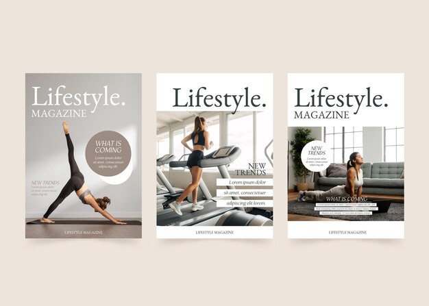 Collection de couverture de magazine avec photo