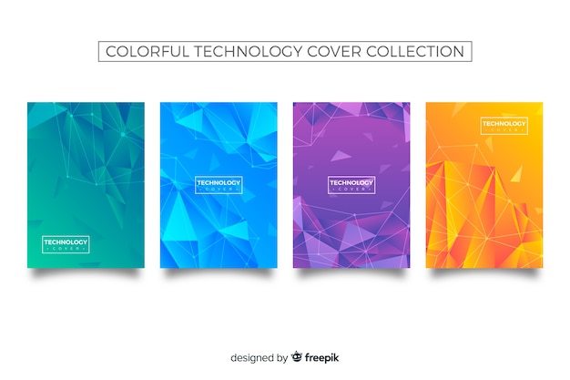Collection De Couvertures Gradient Technology Concept