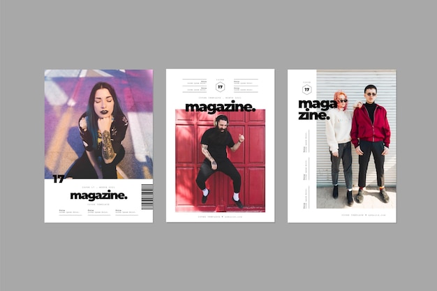 Collection De Couvertures De Magazine Avec Photo