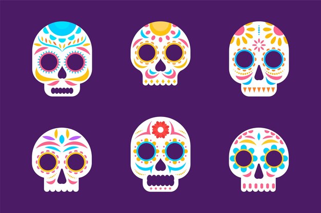 La collection de crânes de Flat dia de muertos