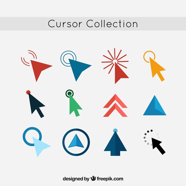 Collection de curseur coloré