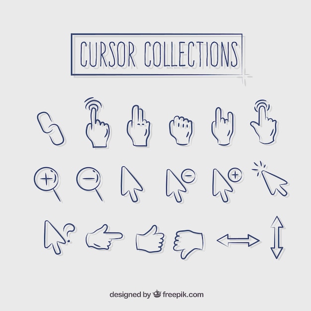 Collection De Curseur Plat