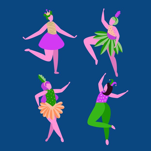 Collection De Danseurs De Carnaval