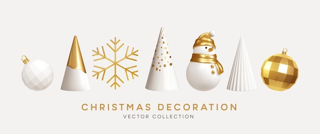 Vecteur gratuit collection de décorations de noël