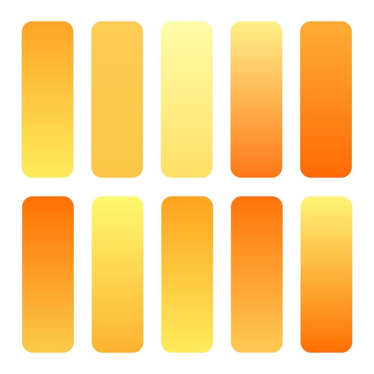 Vecteur gratuit collection de dégradés de couleurs orange vif