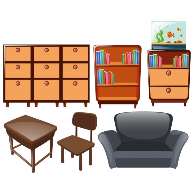 Vecteur gratuit collection de designs de meubles