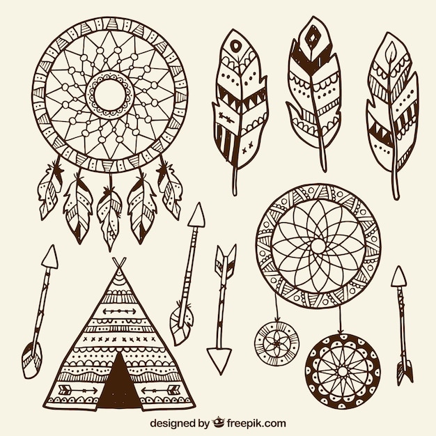 Collection de dessins ethniques