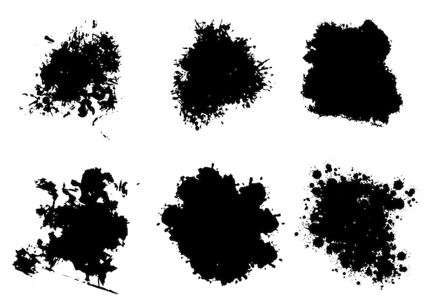 Vecteur gratuit collection de dessins grunge splat