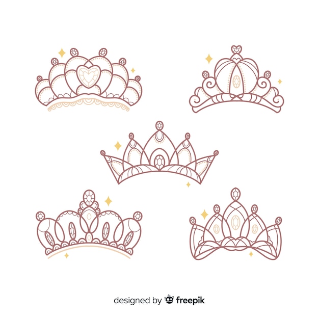 Couronne Princesse Fille, 6pcs Diademe Princesse Enfant Glitter Couronne  Anniversaire Couronne Reine Coiffe Princesse Convient pour Les Fêtes de  Filles 1-7 Ans