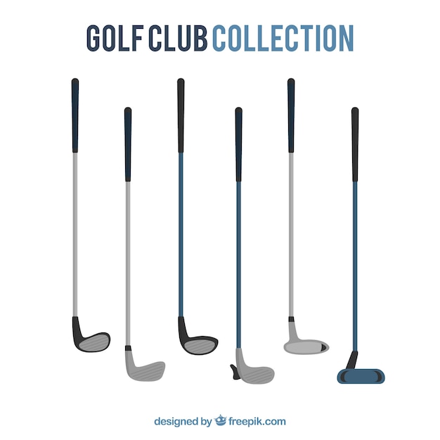 Collection de différents clubs de golf