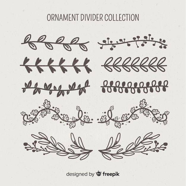 Collection De Diviseur D'ornement