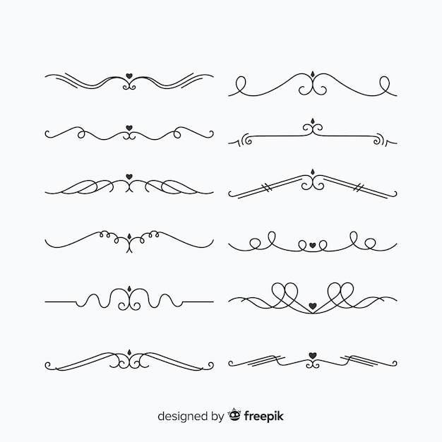 Collection de diviseur d&#39;ornement