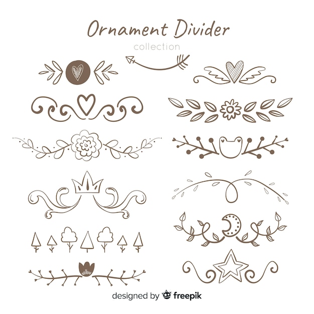 Collection De Diviseur D'ornement