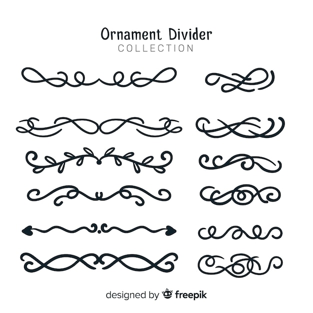 Collection De Diviseur D'ornement