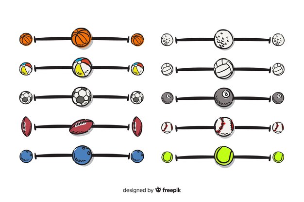 Vecteur gratuit collection de diviseur d'ornement