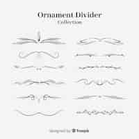 Vecteur gratuit collection de diviseur d'ornement