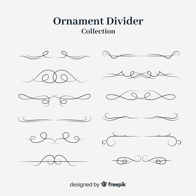 Collection de diviseur d&#39;ornement