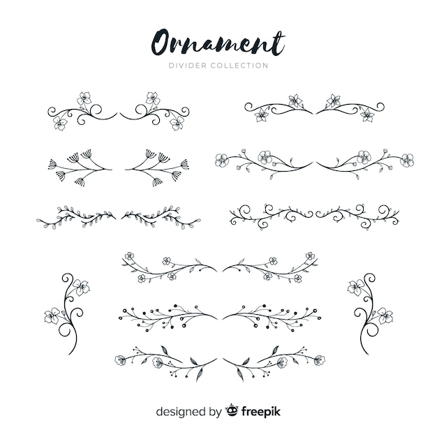 Collection De Diviseur D'ornement