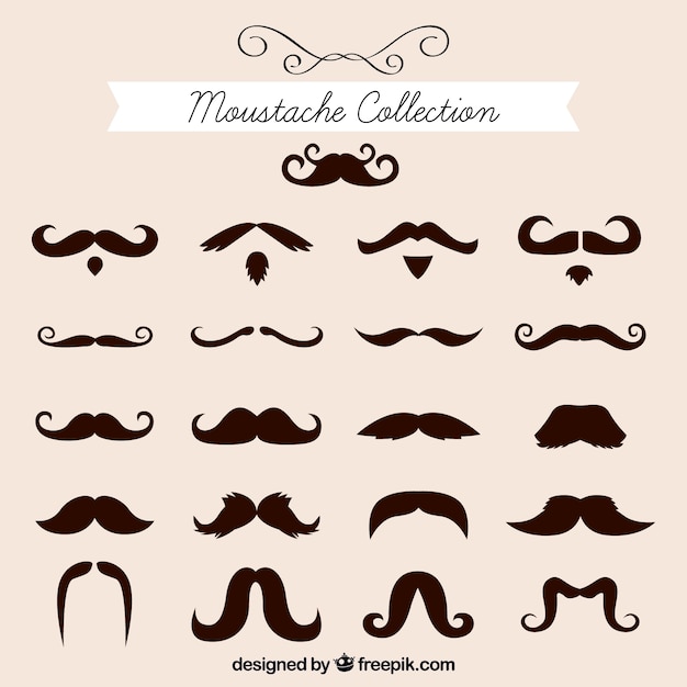 Collection élégante De Moustaches